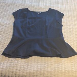 The Limited Dark Blue Women's Peplum Blouse